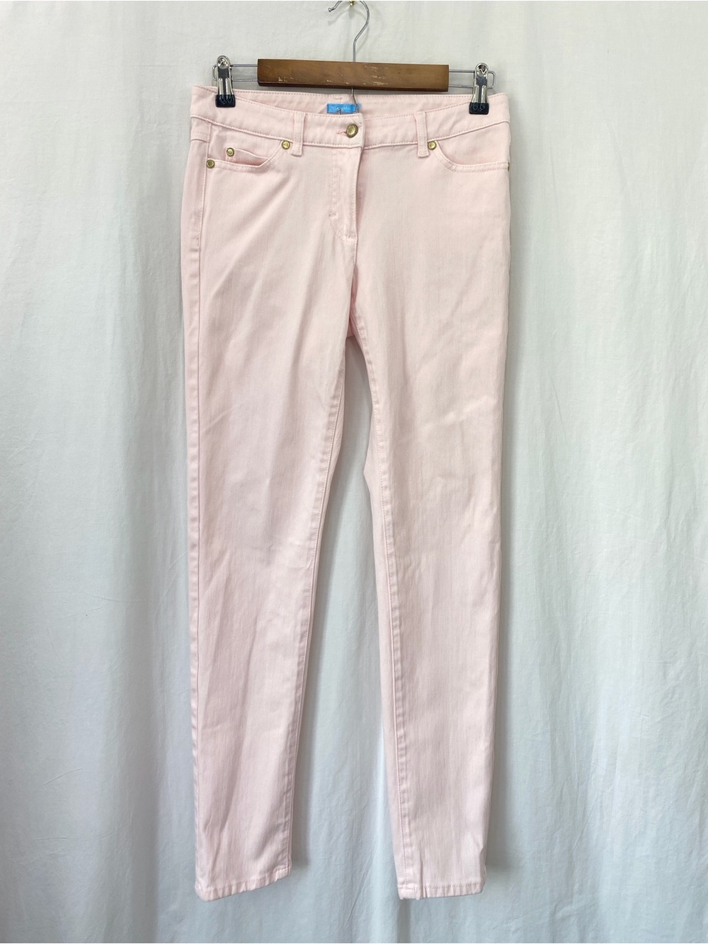 J McLaughlin Jeans Womens 4 Pale Pink Slim Leg Mid Rise Stretch Denim Twill Pant